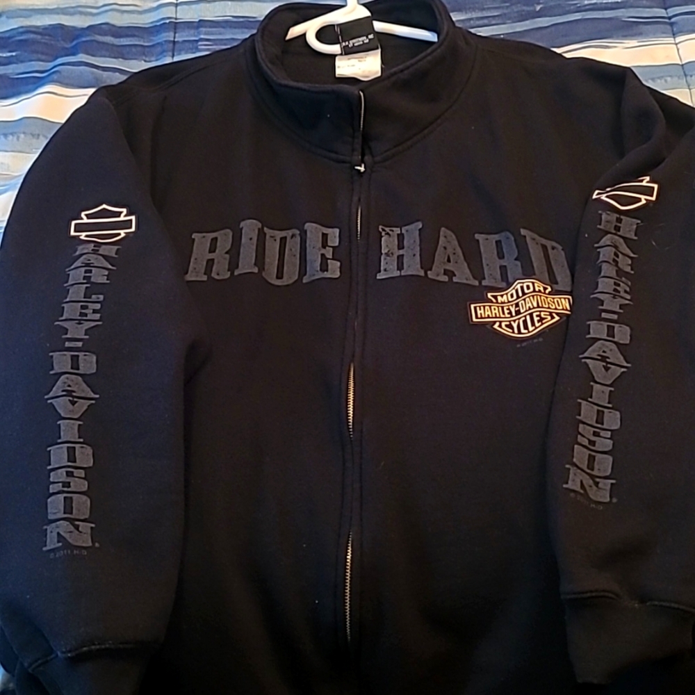 Men's zip front fleece jacket XL